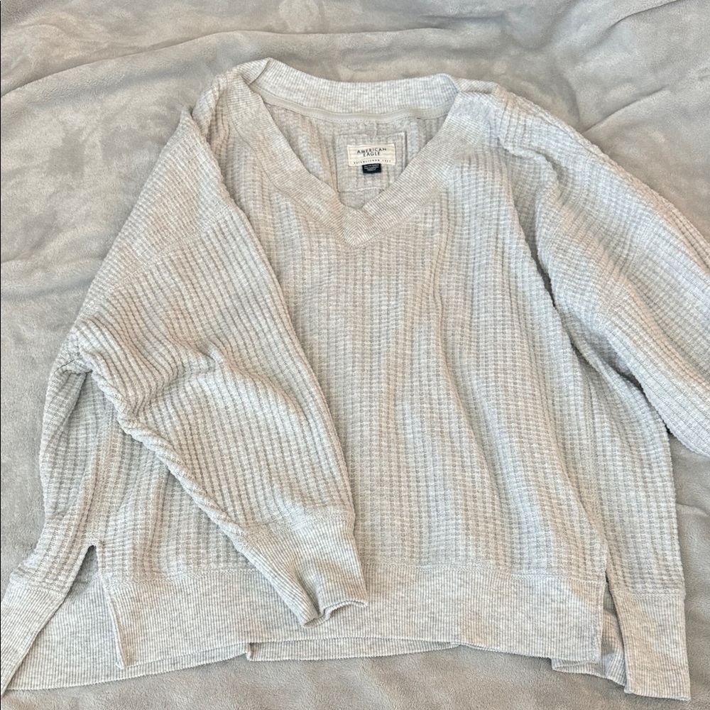 AE waffle sweater